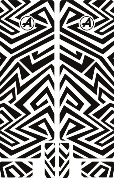 Fork Decal Black, Gloss
