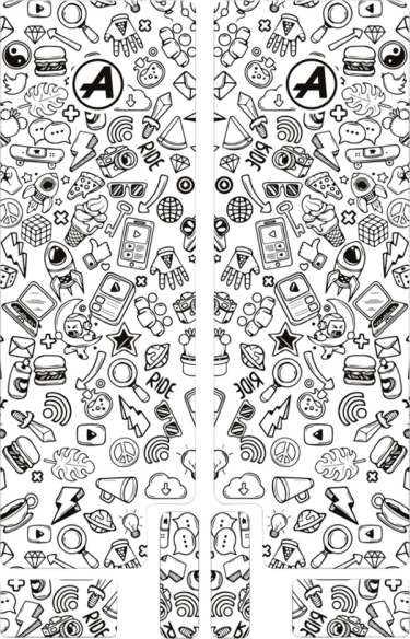 Fork Decal Black, Gloss