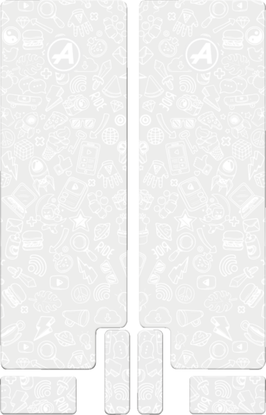 Fork Decal White, Gloss
