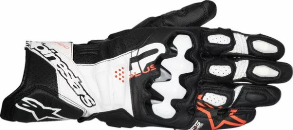 Gp Plus R V3 Leather Gloves White, Black