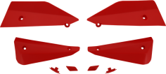 Mtb Deflector & Plug Set Red