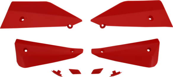 Mtb Deflector & Plug Set Red