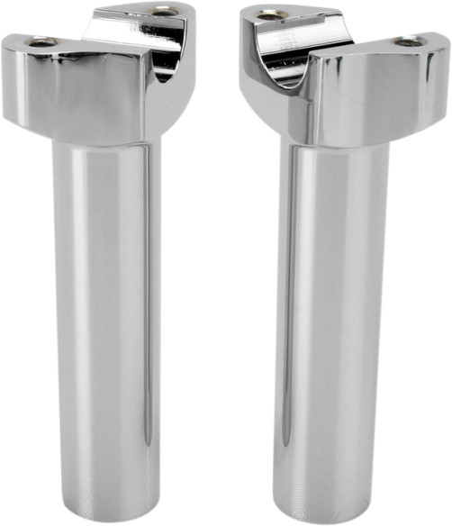 Forged Aluminum Handlebar Risers Silver