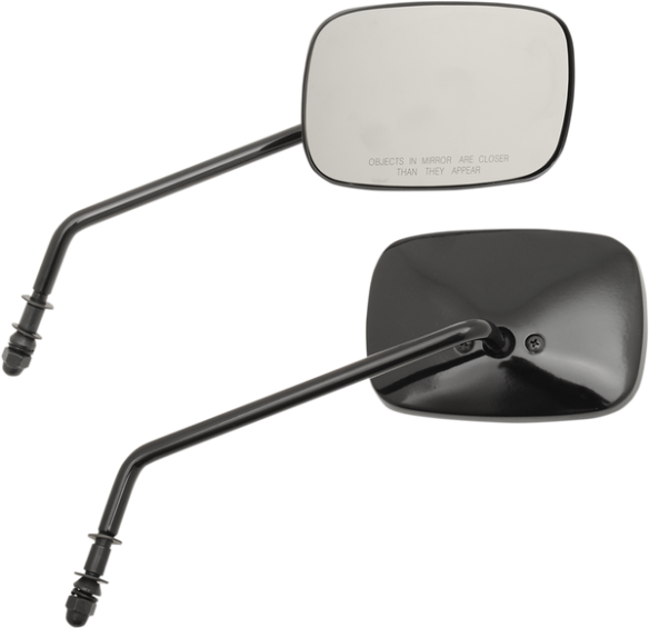 Oem-style Rectangular Mirrors Black, Gloss