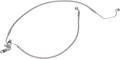 Stainless Steel Brake Line Kit Silver, Clear-coated