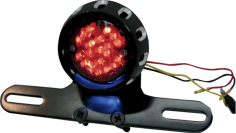 Custom Bobber Led Taillight And License Plate Mount Red