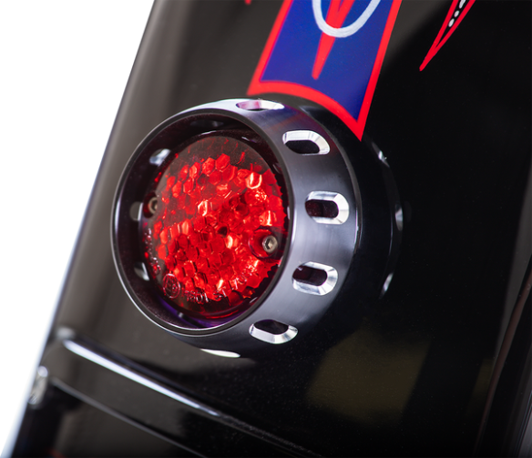 Custom Bobber Led Taillight And License Plate Mount Red