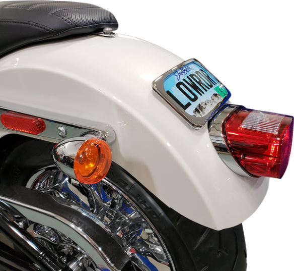 Large Radius Three-bolt Style License Plate Mount Assembly Gloss Black