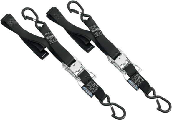 1-1-2'' Ratchet Tie-downs Black