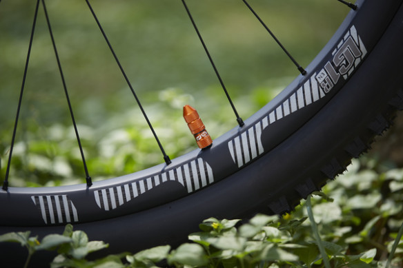 Quick Fill Schrader Tubeless Valve Set Orange