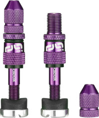 Quick Fill Schrader Tubeless Valve Set Purple