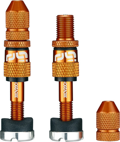 Quick Fill Schrader Tubeless Valve Set Orange