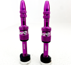 Quick Fill Presta Tubeless Valve Set Purple
