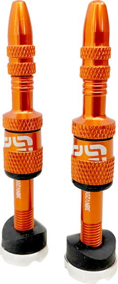 Quick Fill Presta Tubeless Valve Set Orange
