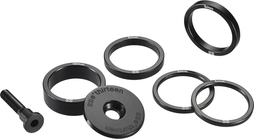 Top Cap & Headset Spacer Kit Black