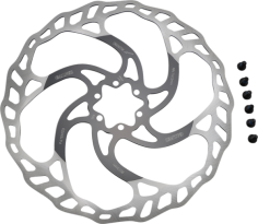 Wave Fixed-oversize Bicycle Brake Rotor Black, Machined