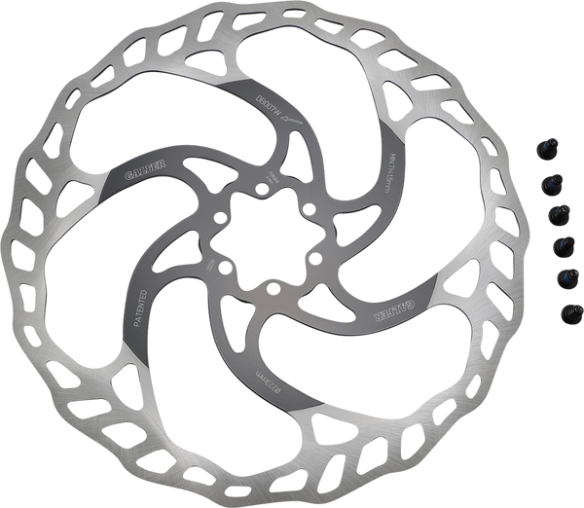 Wave Fixed-oversize Bicycle Brake Rotor Black, Machined