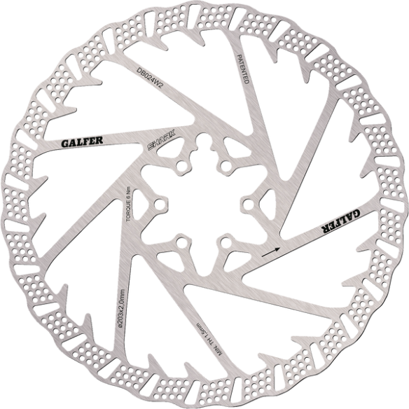 Shark 6-bolt Bicycle Brake Rotor Silver