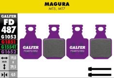G1652 E-bike Brake Pads Purple