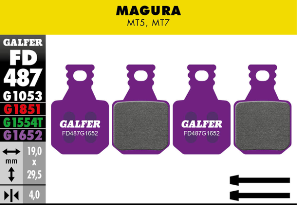 G1652 E-bike Brake Pads Purple