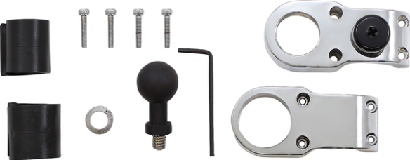 Dual Usb Port Charger With 1'' Ball Mount Chrome