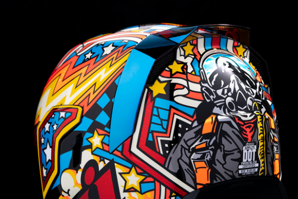 Airflite Flyboy Helmet Red, Yellow, Blue