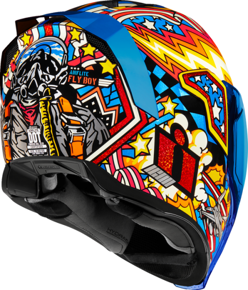Airflite Flyboy Helmet Red, Yellow, Blue