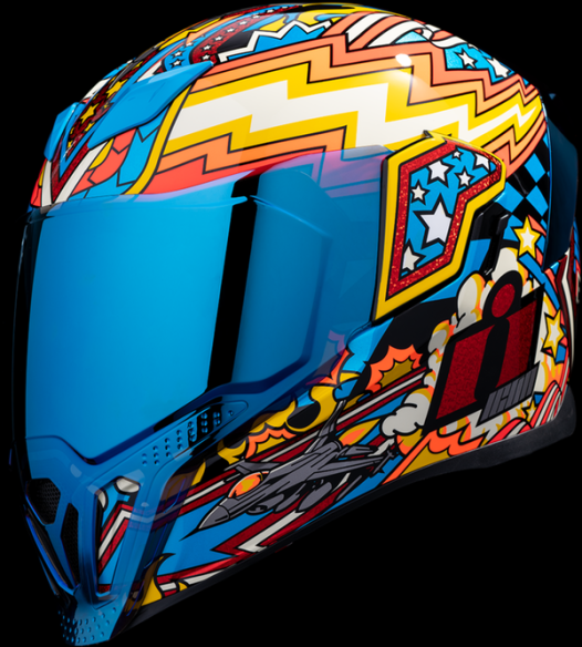 Airflite Flyboy Helmet Red, Yellow, Blue