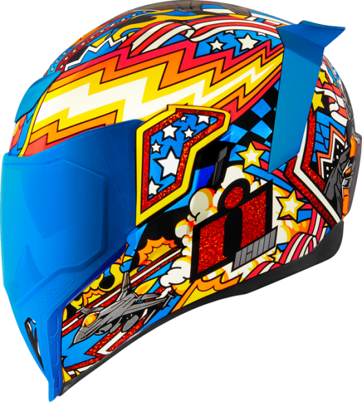 Airflite Flyboy Helmet Red, Yellow, Blue