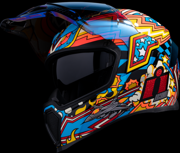 Airflite Flyboy Helmet Red, Yellow, Blue