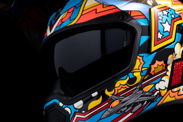 Airflite Flyboy Helmet Red, Yellow, Blue