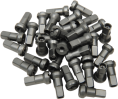 Mx1 Billet Spoke Nipples Polished, Anodized, Titanium Gray