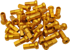 Mx1 Billet Spoke Nipples Gold, Polished, Anodized