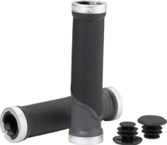 Mountain Bike Lock-on Grips Black, Gray