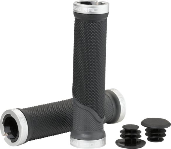 Mountain Bike Lock-on Grips Black, Gray