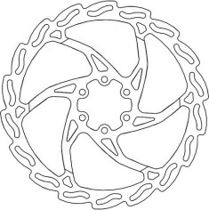 Flame Brake Disc Silver, Stainless Steel