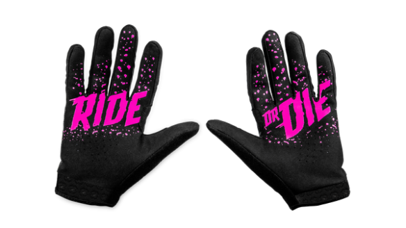 Rider Bicycle Gloves Pink, Black