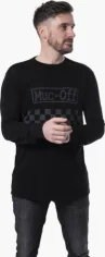 Moto Mesh Long Sleeve Bicycle Jersey Black