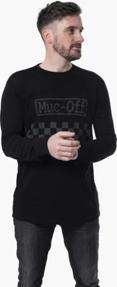 Moto Mesh Long Sleeve Bicycle Jersey Black