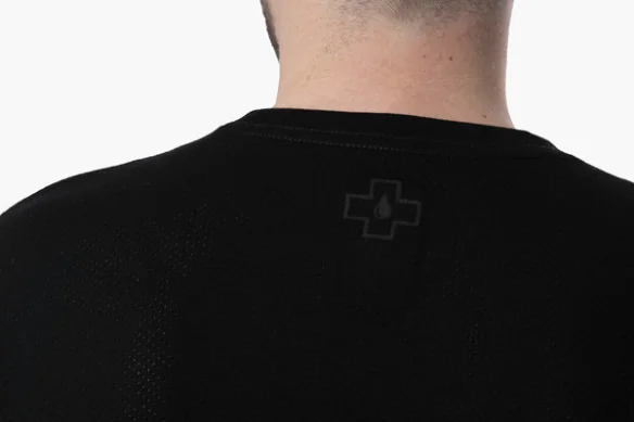 Moto Mesh Long Sleeve Bicycle Jersey Black