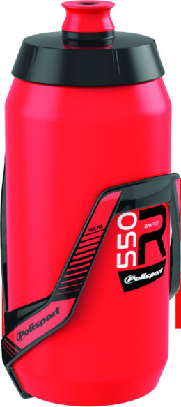R550 Water Bottle+ Pro Evo Bottle Cage Red