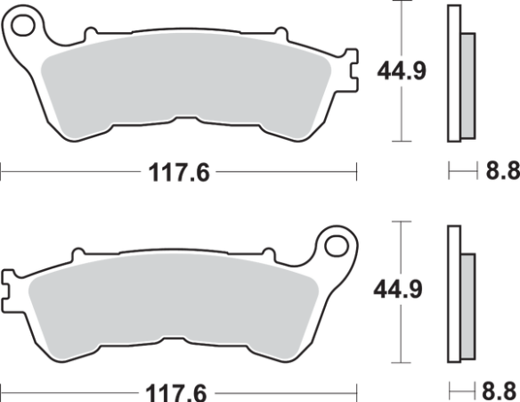 Hs Street Excel Sintered Front Brake Pads