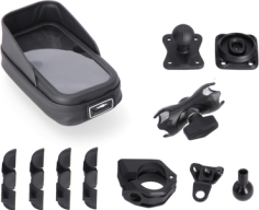 Universal Gps Mount Kit With Phone Case Black