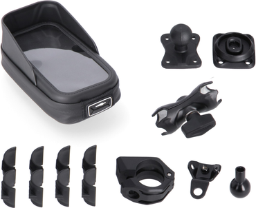 Universal Gps Mount Kit With Phone Case Black