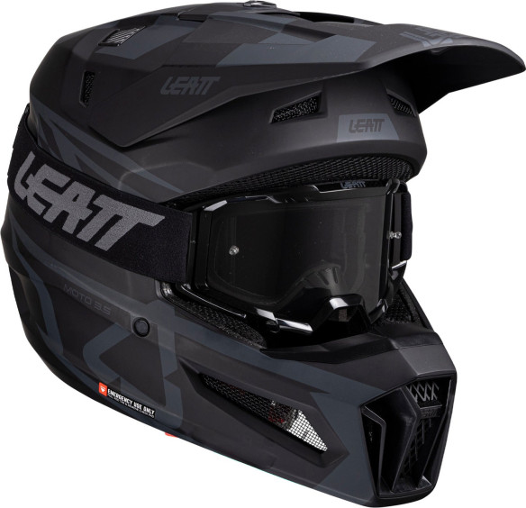 Kit Casca Moto 3.5 Ochelari V25 Negru