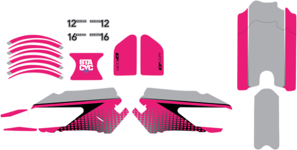 Stacyc Stability Cycle Graphics Kit Pink
