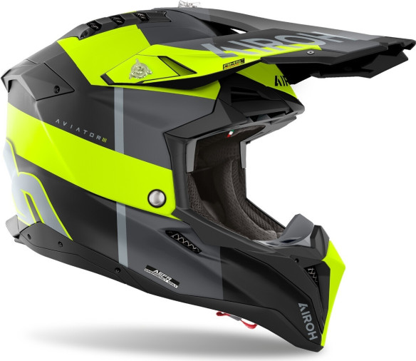 Casca Moto MX/Enduro Aviator 3 Monarch Black Matt/Yellow