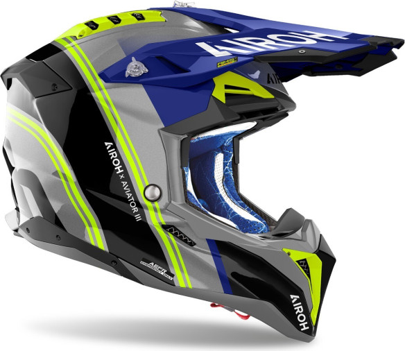 Casca Moto MX/Enduro Aviator 3 Hima Blue Gloss