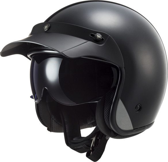 Casca Moto Open-Face/Jet OF601 Bob II Solid Black Matt