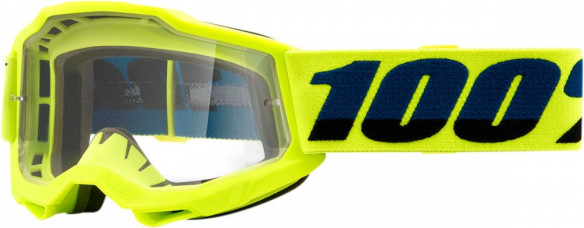 Ochelari Enduro Copii Accuri 2 Fluo Yellow Clear Lens